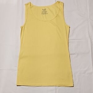 Faded Glory EUC Size 2X Yellow Rib Knit Tank Top.